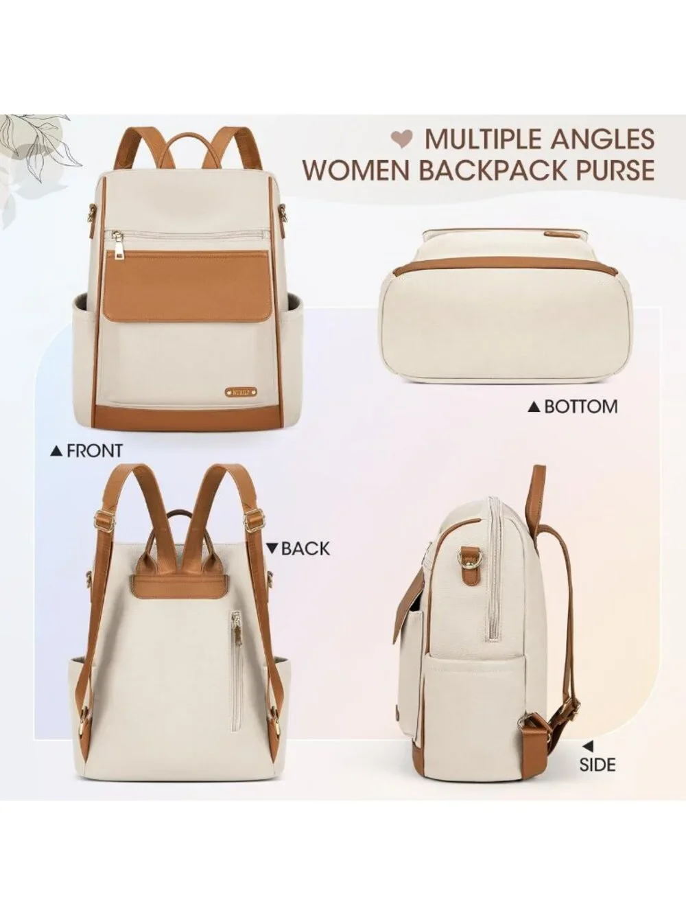 Stylish Anti-Theft Mini Backpack Purse for Women - Convertible Leather Travel